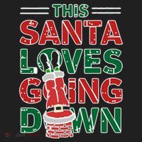 This Santa Loves Going Down Funny Women's Sweatshirt thumb 2