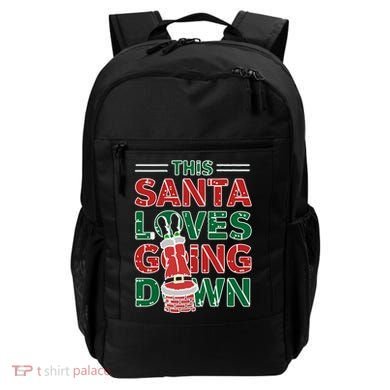 This Santa Loves Going Down Funny Backpack
