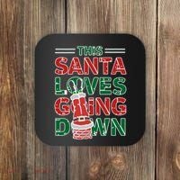 This Santa Loves Going Down Funny Coaster thumb 0