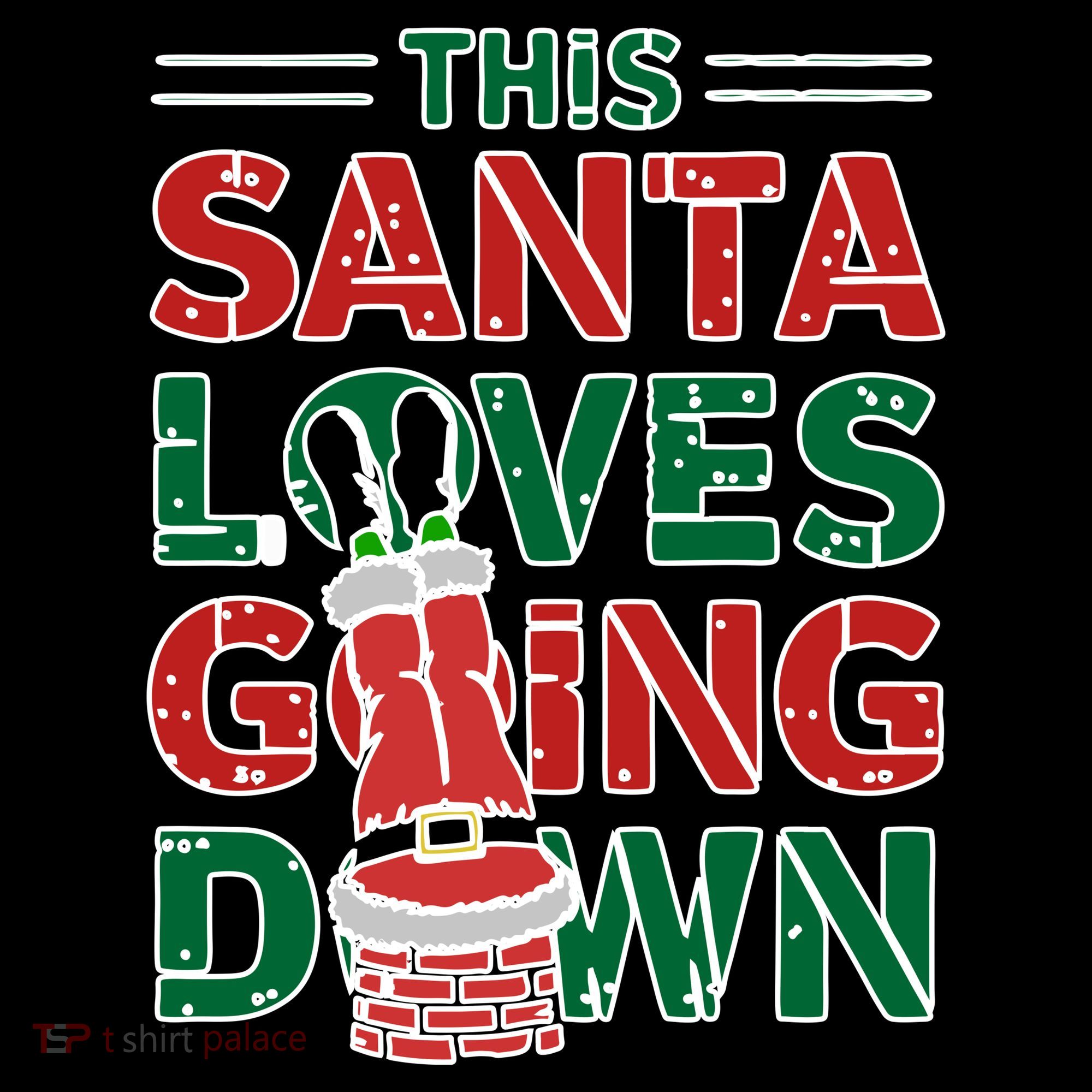 This Santa Loves Going Down Funny Toddler Hoodie