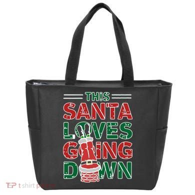 This Santa Loves Going Down Funny Tote Bag