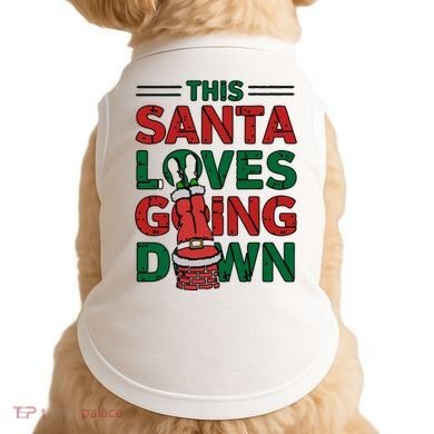 This Santa Loves Going Down Funny Doggie Tank