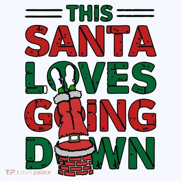 This Santa Loves Going Down Funny Doggie Tank