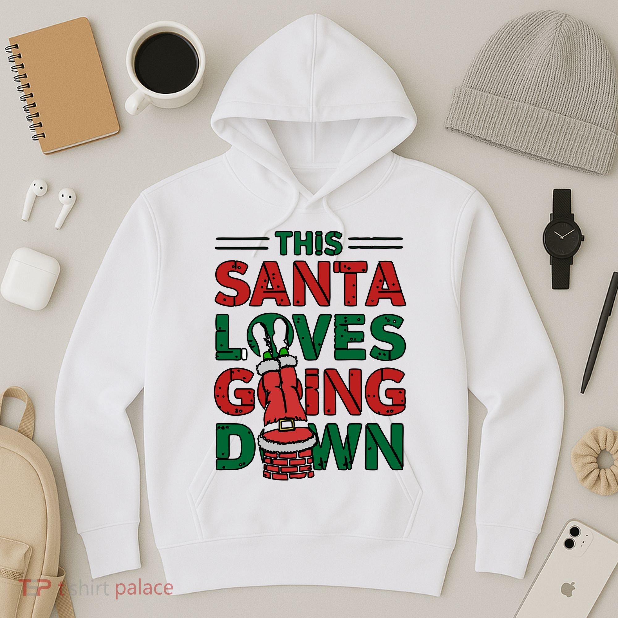 This Santa Loves Going Down Funny Hoodie