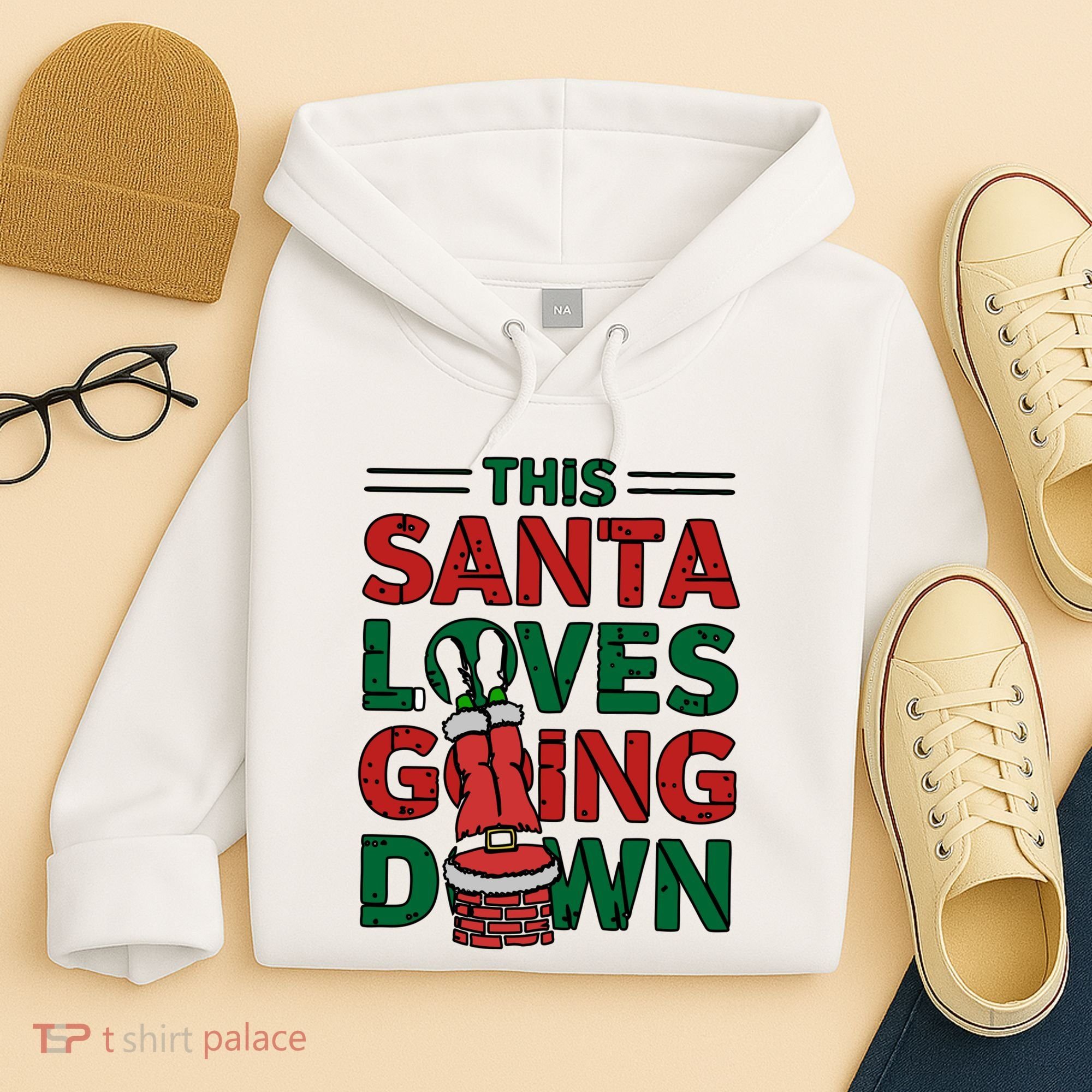 This Santa Loves Going Down Funny Hoodie