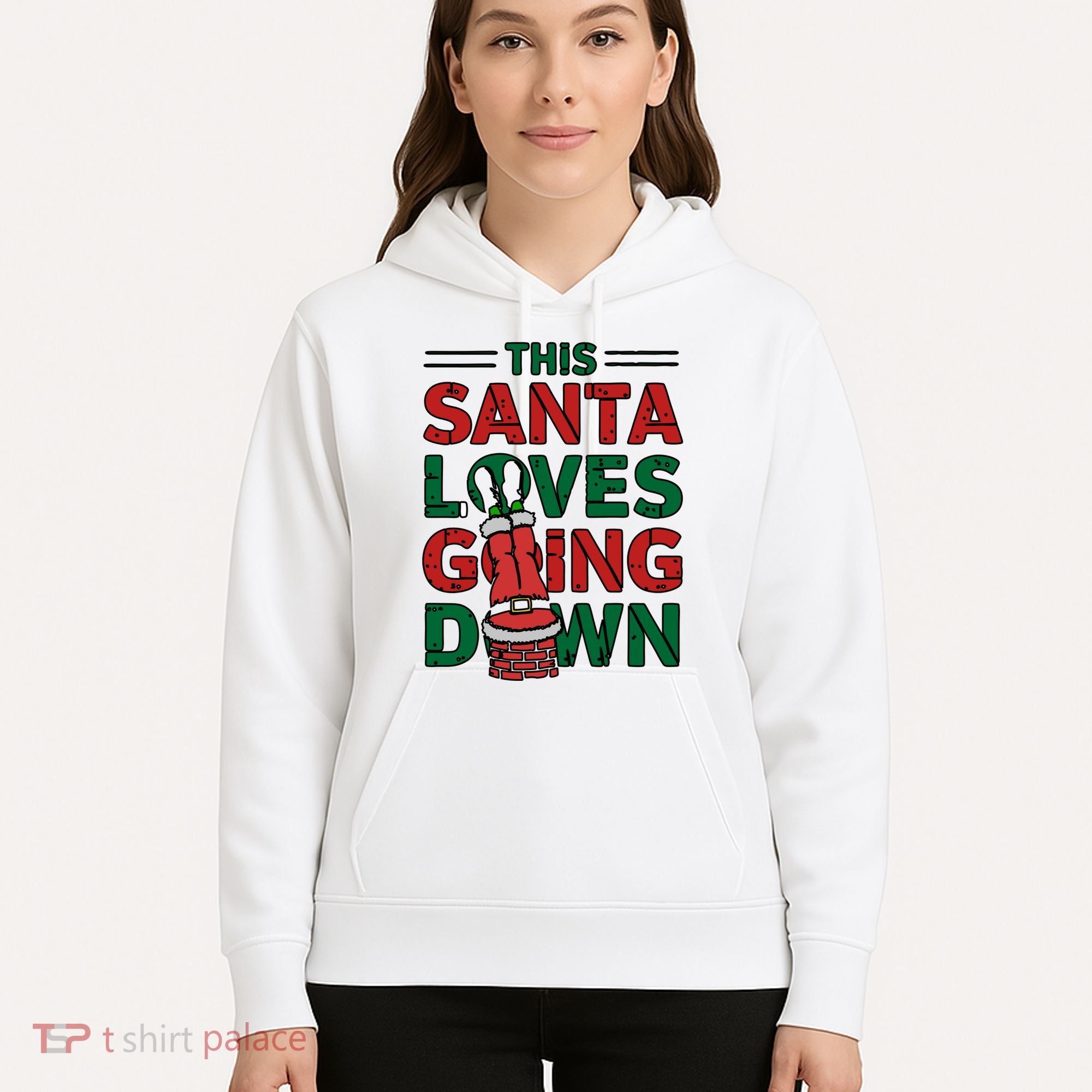 This Santa Loves Going Down Funny Hoodie