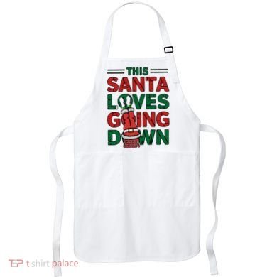 This Santa Loves Going Down Funny Apron