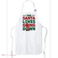 This Santa Loves Going Down Funny Apron thumb 0
