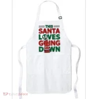 This Santa Loves Going Down Funny Apron thumb 0