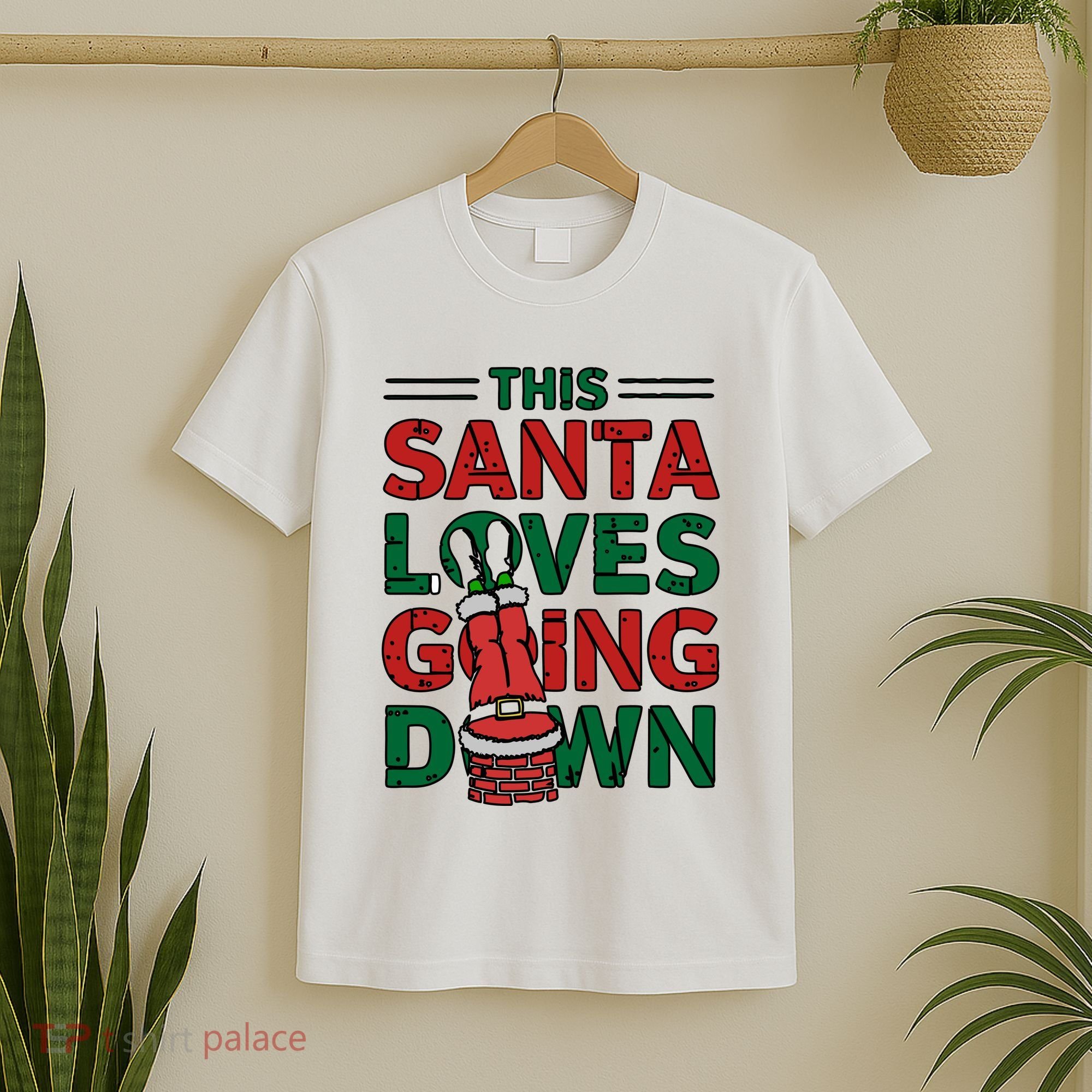 This Santa Loves Going Down Funny T-Shirt