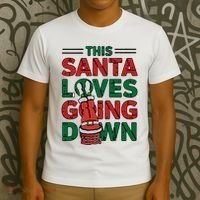 This Santa Loves Going Down Funny T-Shirt thumb 3