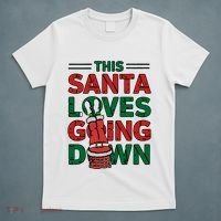 This Santa Loves Going Down Funny T-Shirt thumb 5