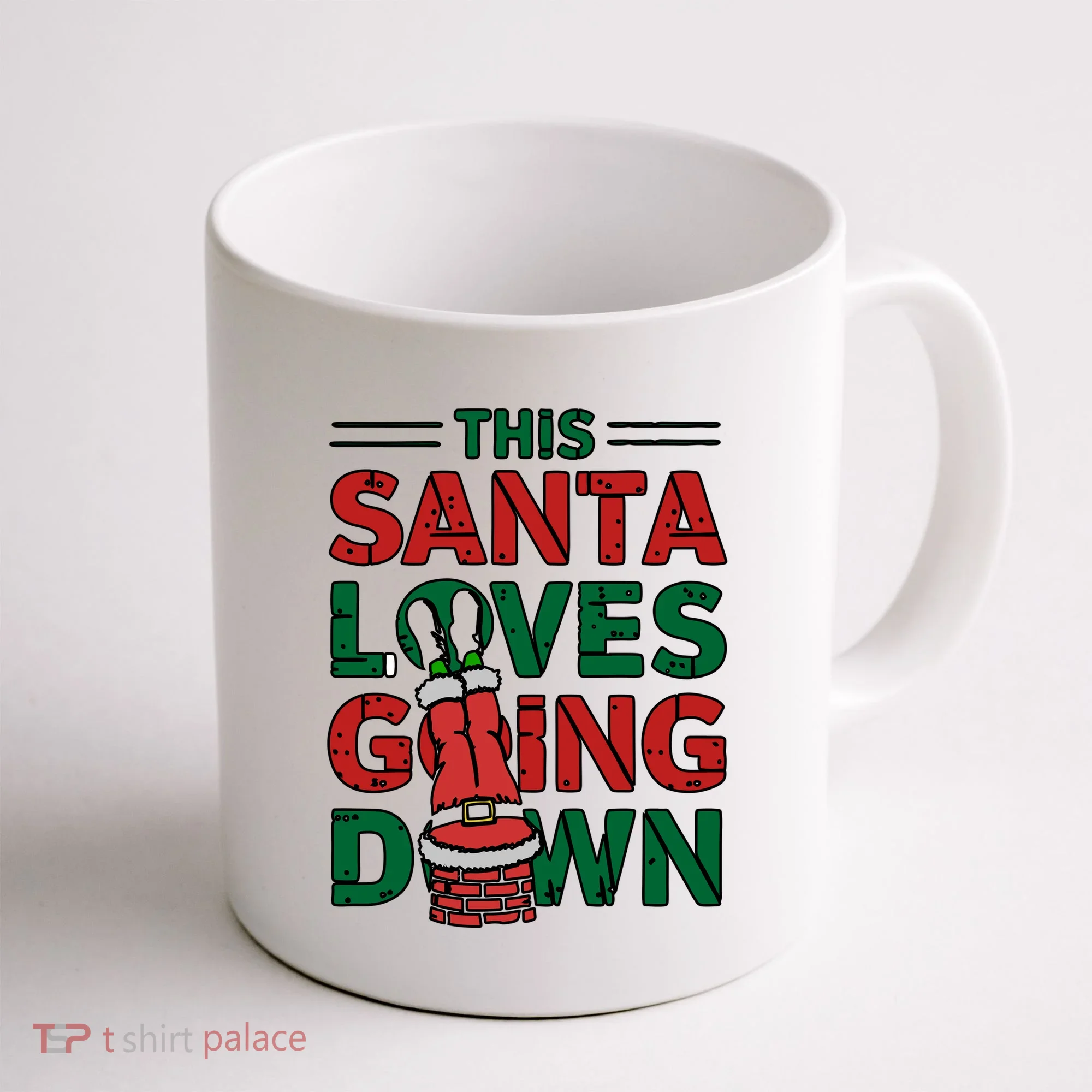 This Santa Loves Going Down Funny Coffee Mug