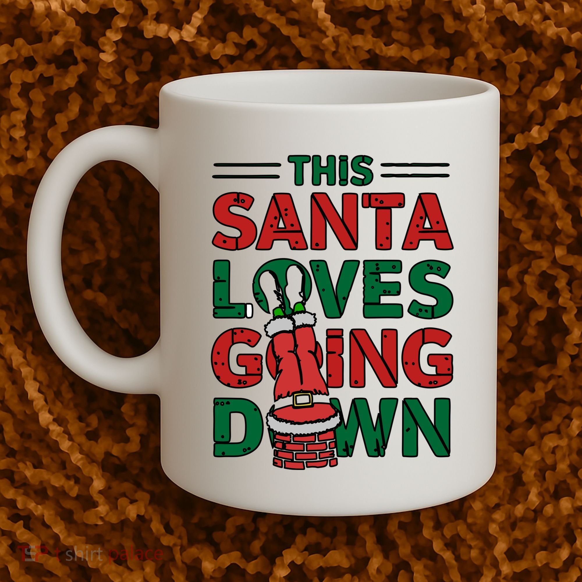 This Santa Loves Going Down Funny Coffee Mug