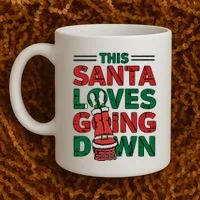 This Santa Loves Going Down Funny Coffee Mug thumb 2