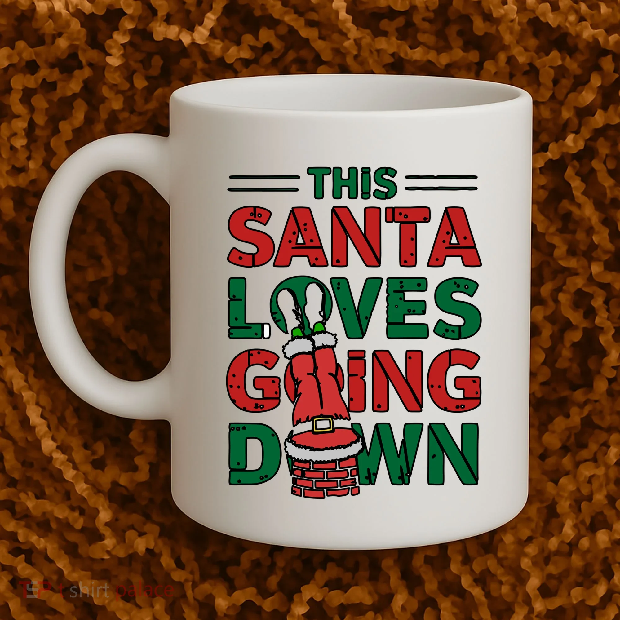 This Santa Loves Going Down Funny Coffee Mug