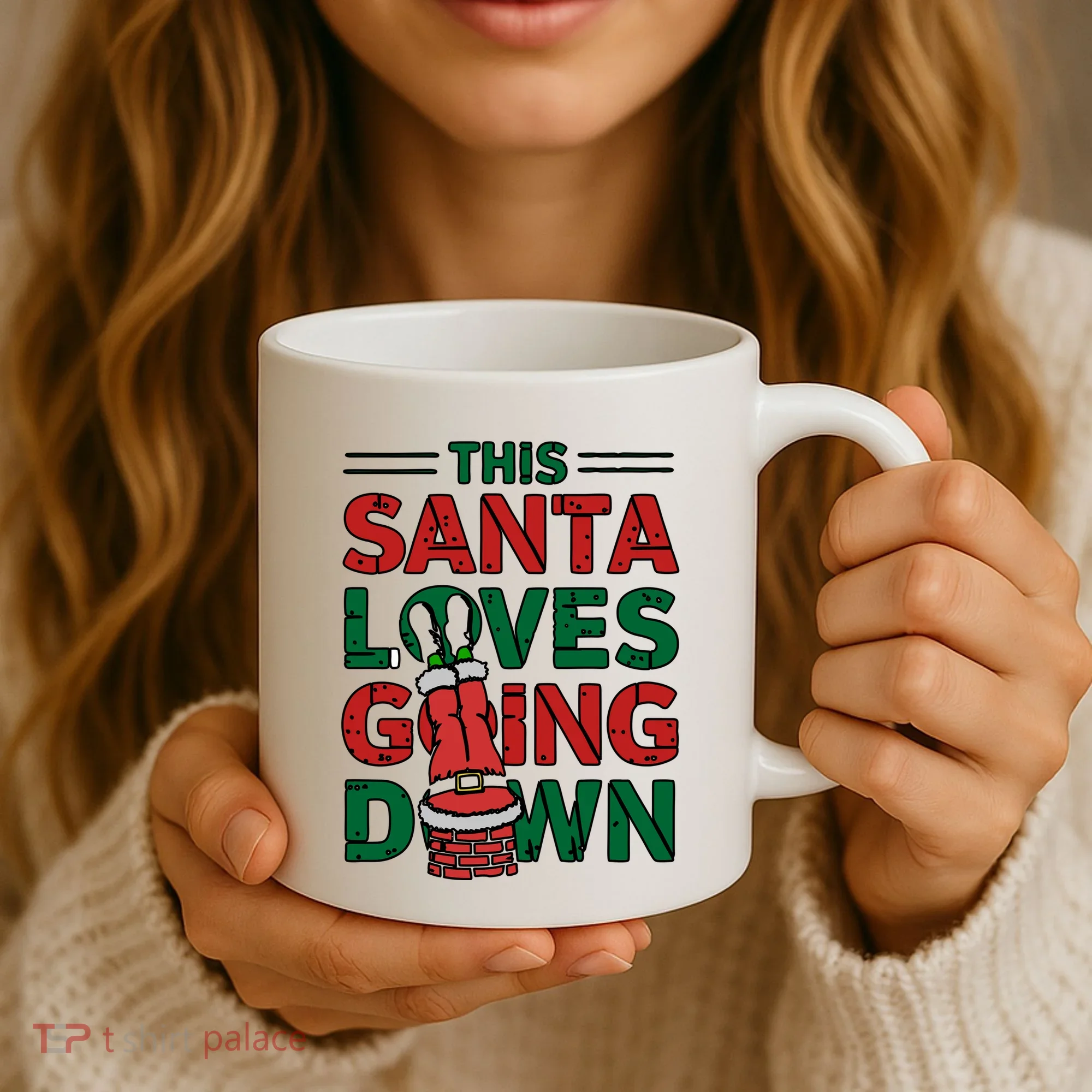 This Santa Loves Going Down Funny Coffee Mug
