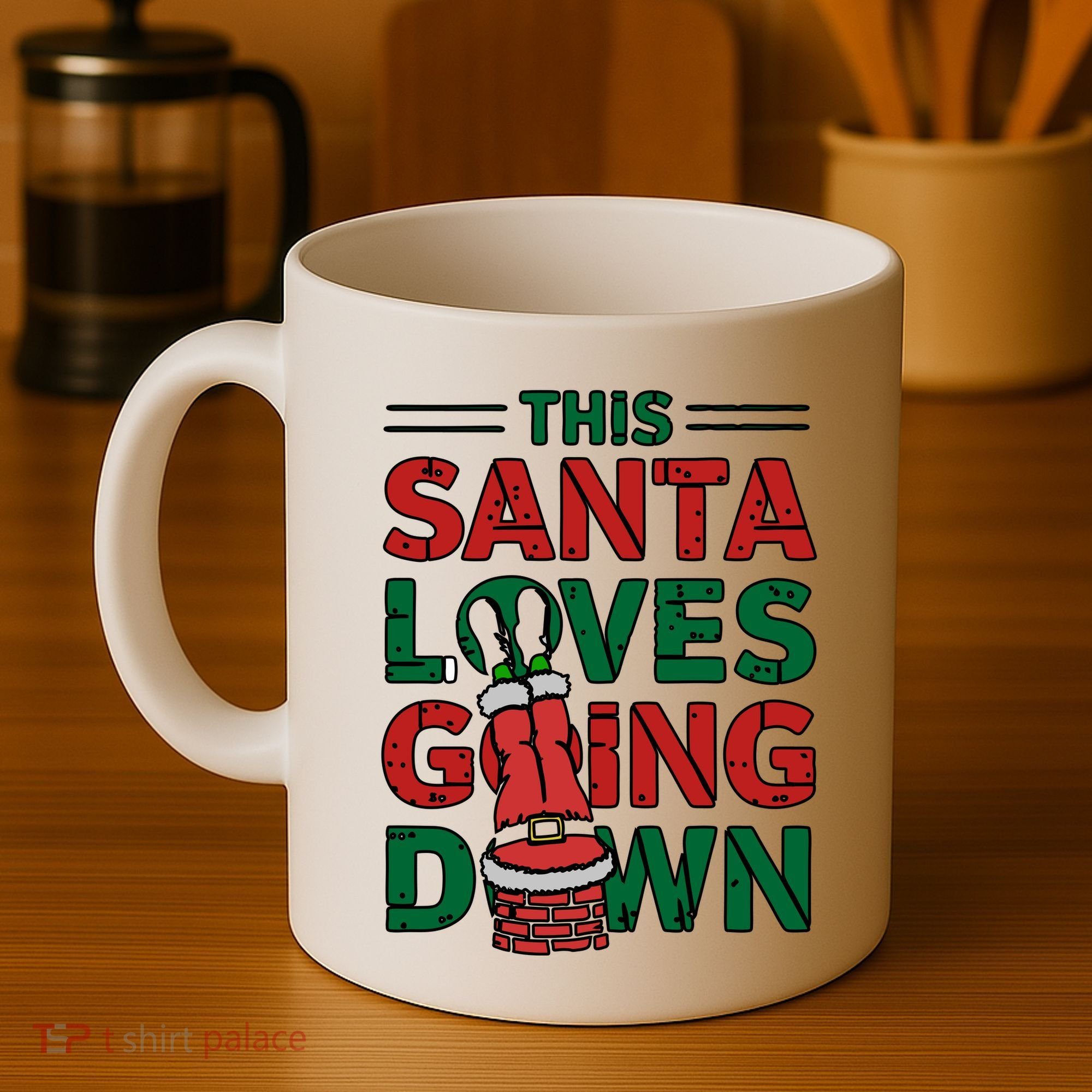 This Santa Loves Going Down Funny Coffee Mug