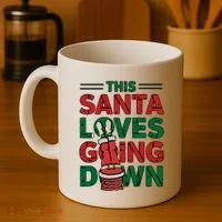 This Santa Loves Going Down Funny Coffee Mug thumb 4