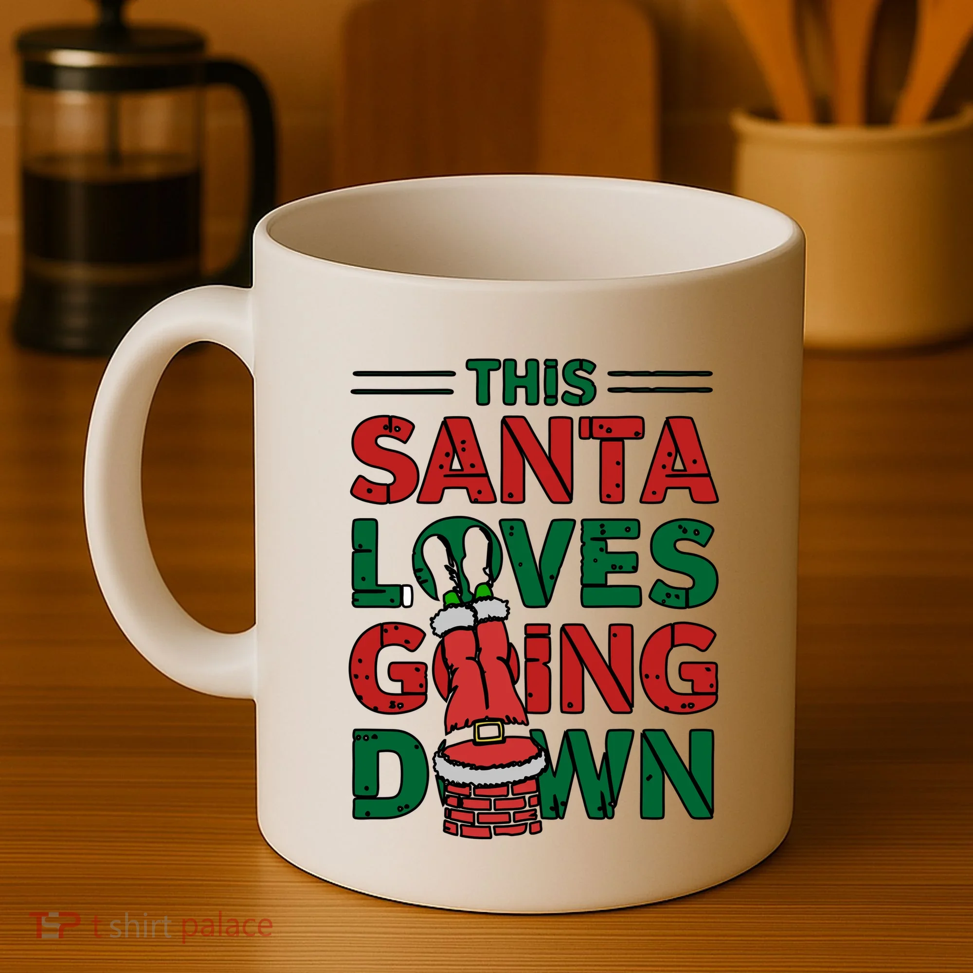 This Santa Loves Going Down Funny Coffee Mug