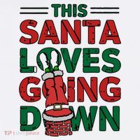 This Santa Loves Going Down Funny Ornament thumb 1