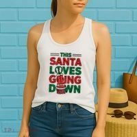 This Santa Loves Going Down Funny Women's Tank Top thumb 2