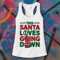 This Santa Loves Going Down Funny Women's Tank Top thumb 3