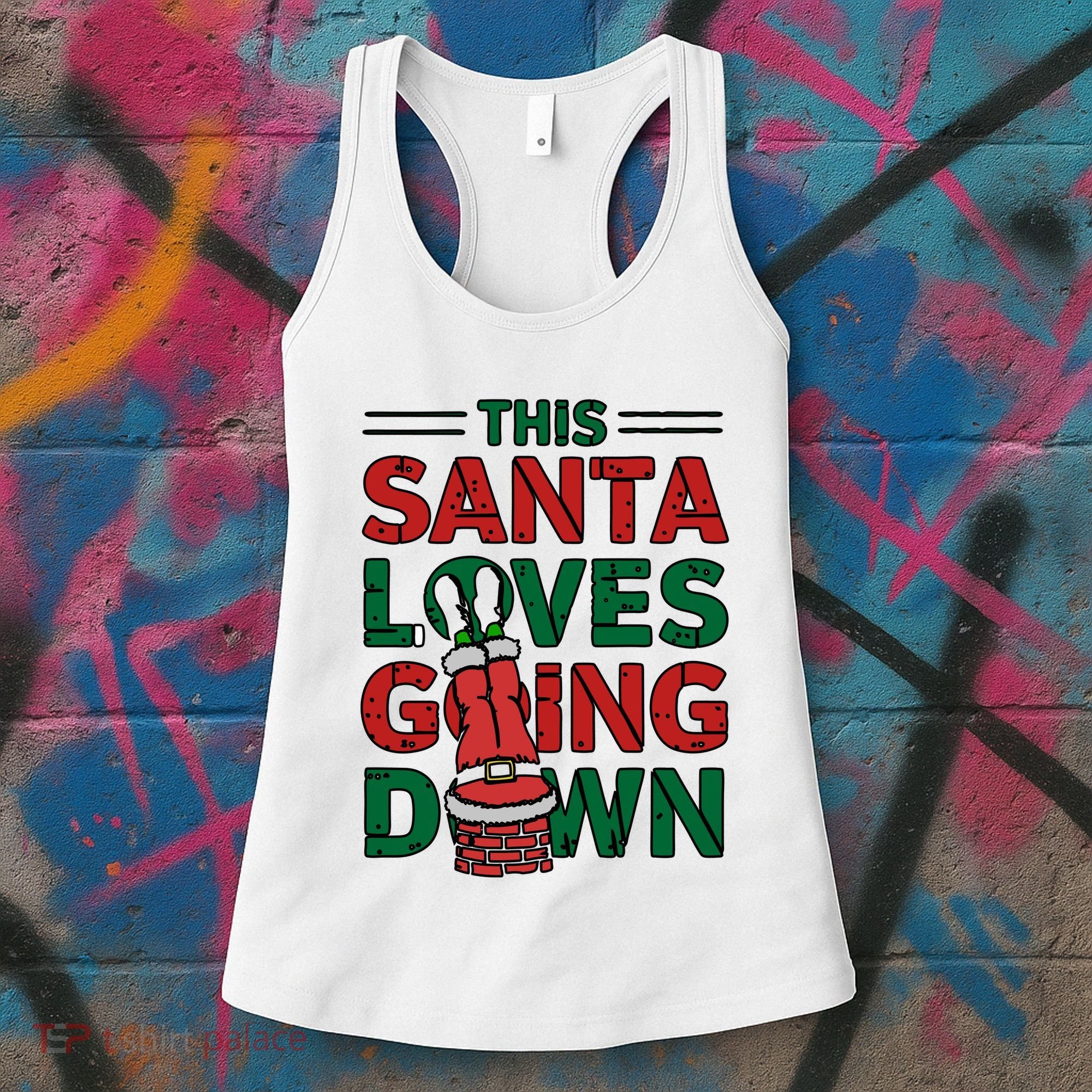 This Santa Loves Going Down Funny Women's Tank Top
