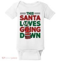 This Santa Loves Going Down Funny Baby Bodysuit thumb 0