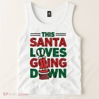 This Santa Loves Going Down Funny Tank Top thumb 2