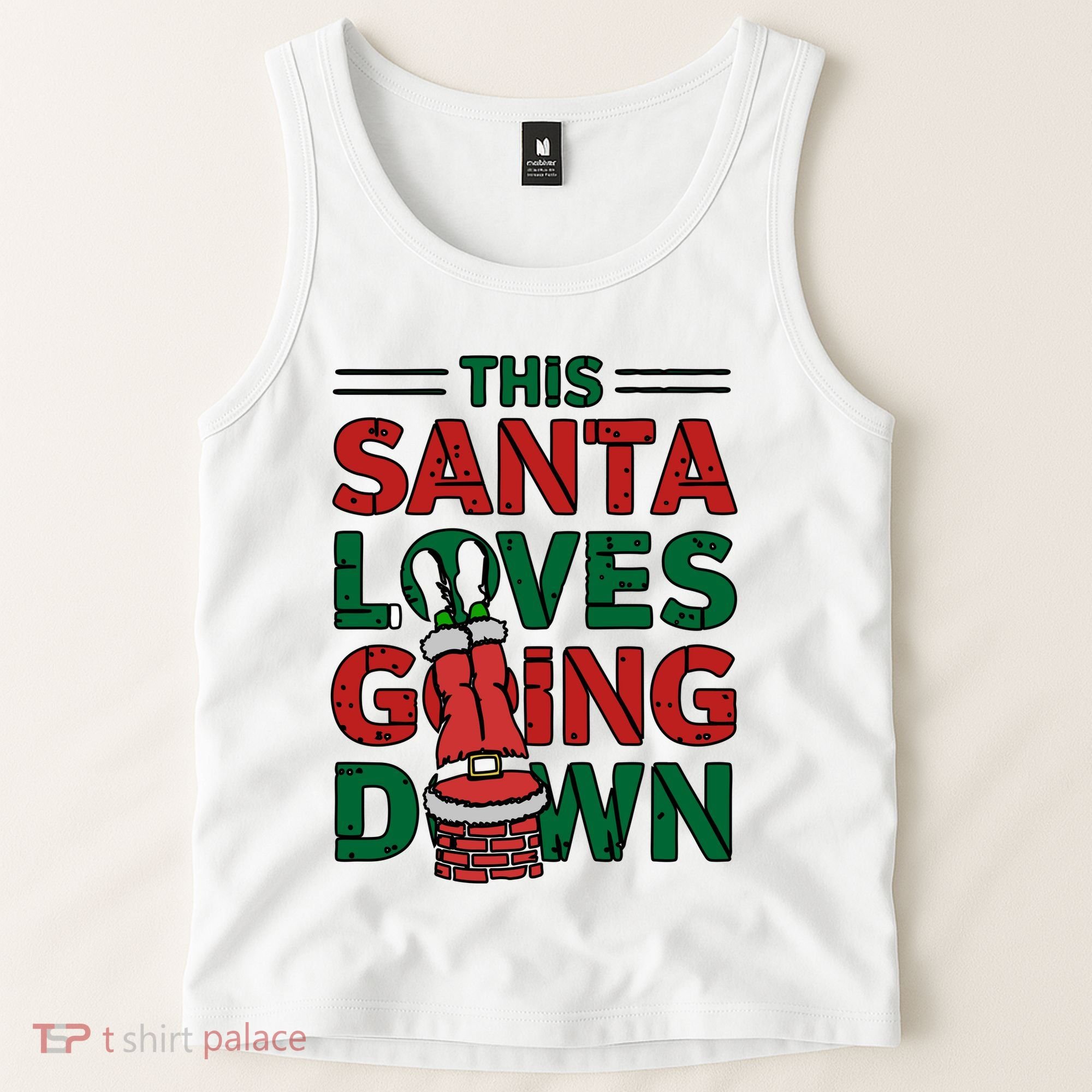 This Santa Loves Going Down Funny Tank Top