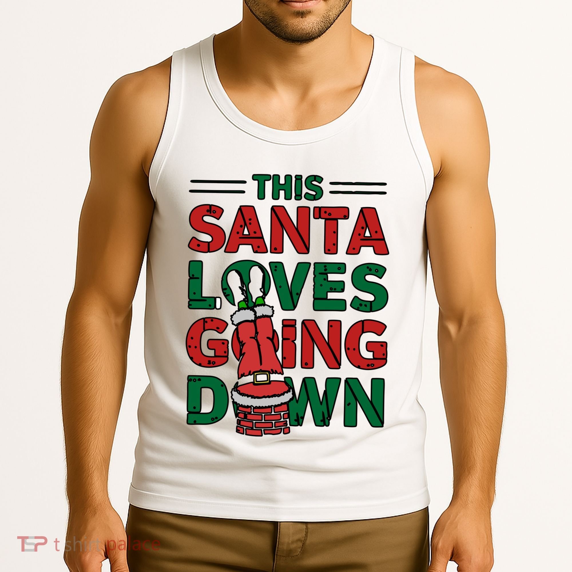 This Santa Loves Going Down Funny Tank Top