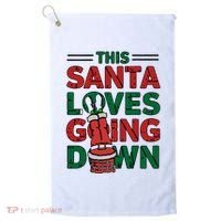 This Santa Loves Going Down Funny Golf Towel thumb 0