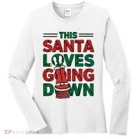 This Santa Loves Going Down Funny Women's Long Sleeve Shirt thumb 0