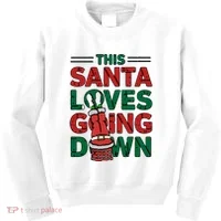 This Santa Loves Going Down Funny Kids Sweatshirt thumb 0
