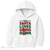 This Santa Loves Going Down Funny Kids Hoodie thumb 0