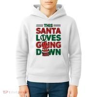 This Santa Loves Going Down Funny Kids Hoodie thumb 4