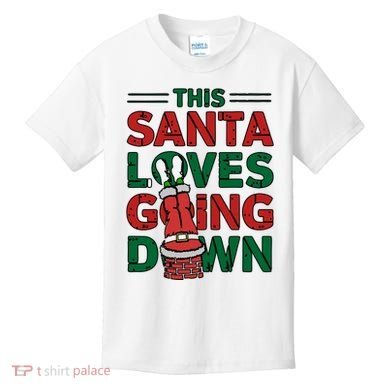 This Santa Loves Going Down Funny Kids T-Shirt