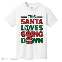 This Santa Loves Going Down Funny Kids T-Shirt thumb 0