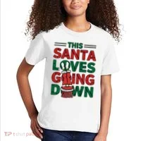 This Santa Loves Going Down Funny Kids T-Shirt thumb 2