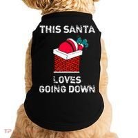 This Santa Loves Going Down Funny Christmas Doggie Tank thumb 0