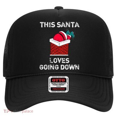 This Santa Loves Going Down Funny Christmas Hat
