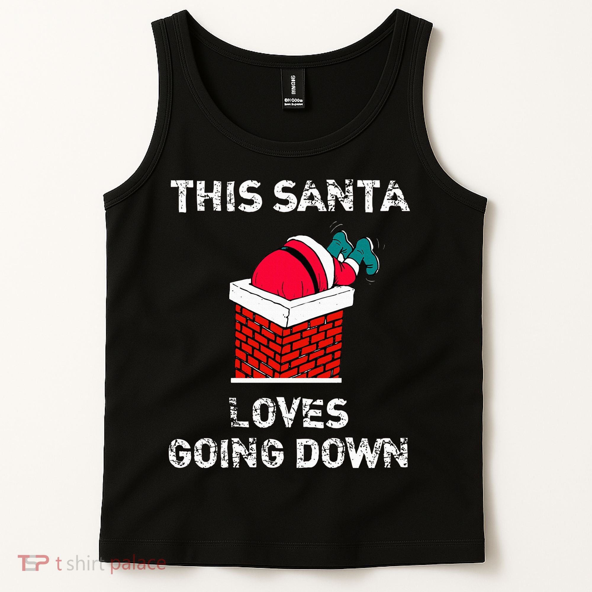 This Santa Loves Going Down Funny Christmas Tank Top