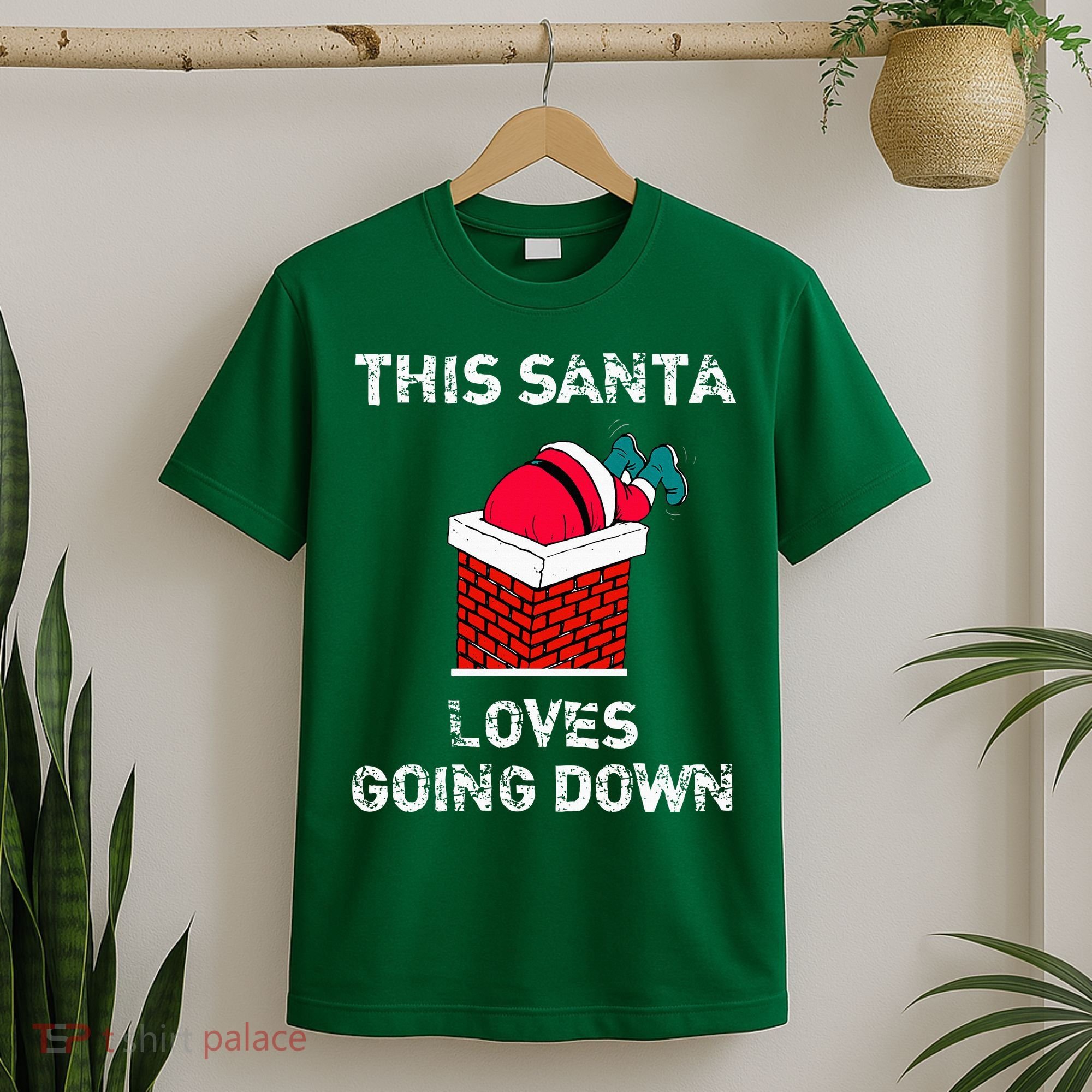 This Santa Loves Going Down Funny Christmas T-Shirt