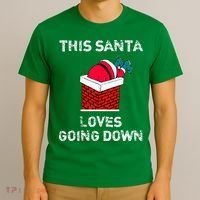 This Santa Loves Going Down Funny Christmas T-Shirt thumb 3