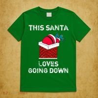 This Santa Loves Going Down Funny Christmas T-Shirt thumb 5