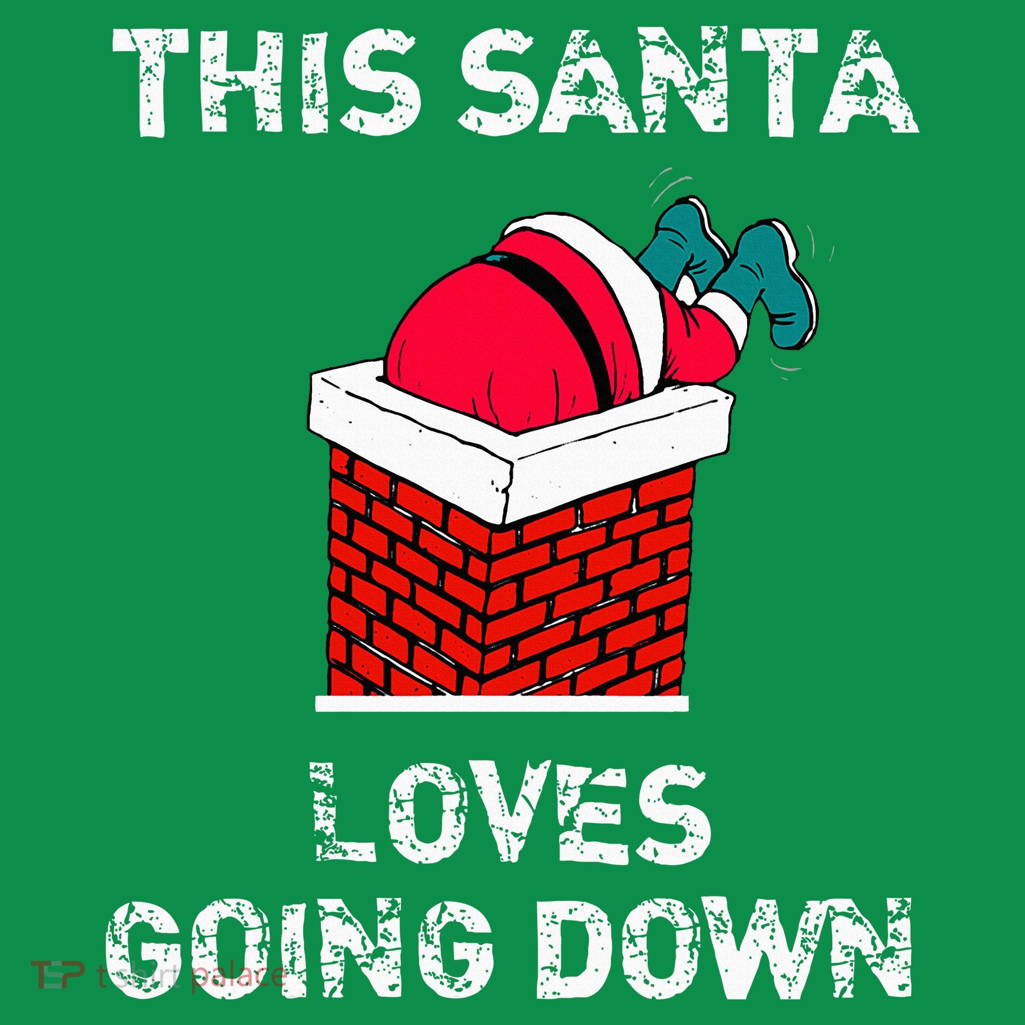 This Santa Loves Going Down Funny Christmas Ornament