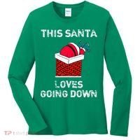 This Santa Loves Going Down Funny Christmas Women's Long Sleeve Shirt thumb 0