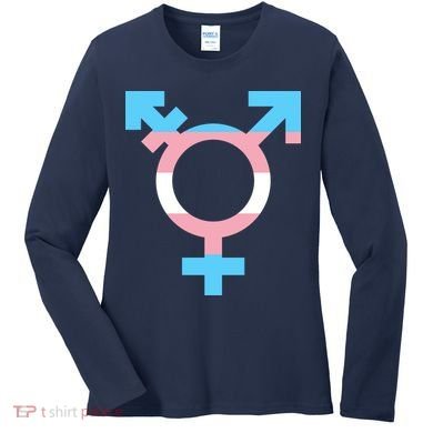Transgender Sign Logo Flag Pride Month Women's Long Sleeve Shirt