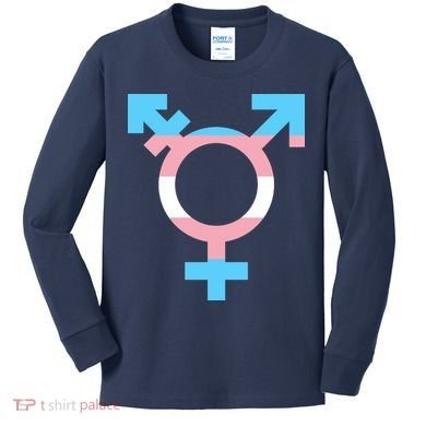 Transgender Sign Logo Flag Pride Month Kids Long Sleeve Shirt